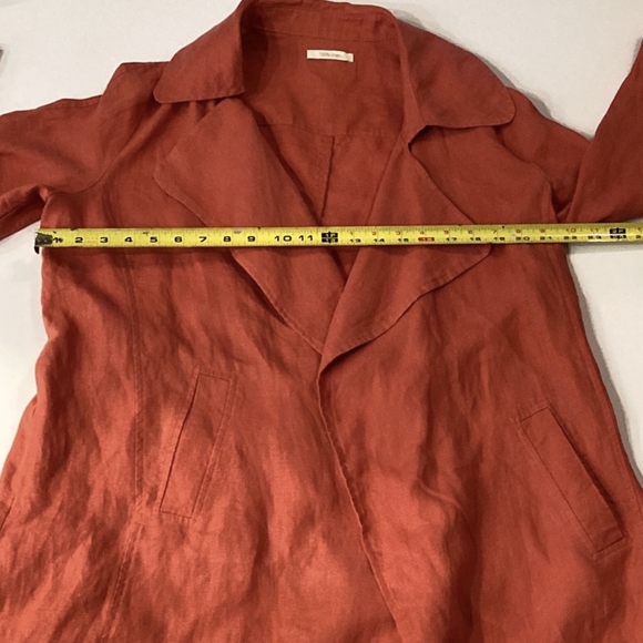 100% Linen Wrap Pocket Jacket - Picture 7 of 9